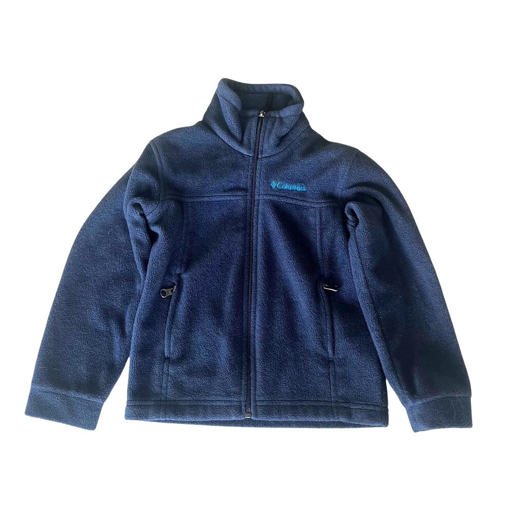 Columbia Toddler Boy's XXS 4/5 Navy Fleece Front Zip Jacket